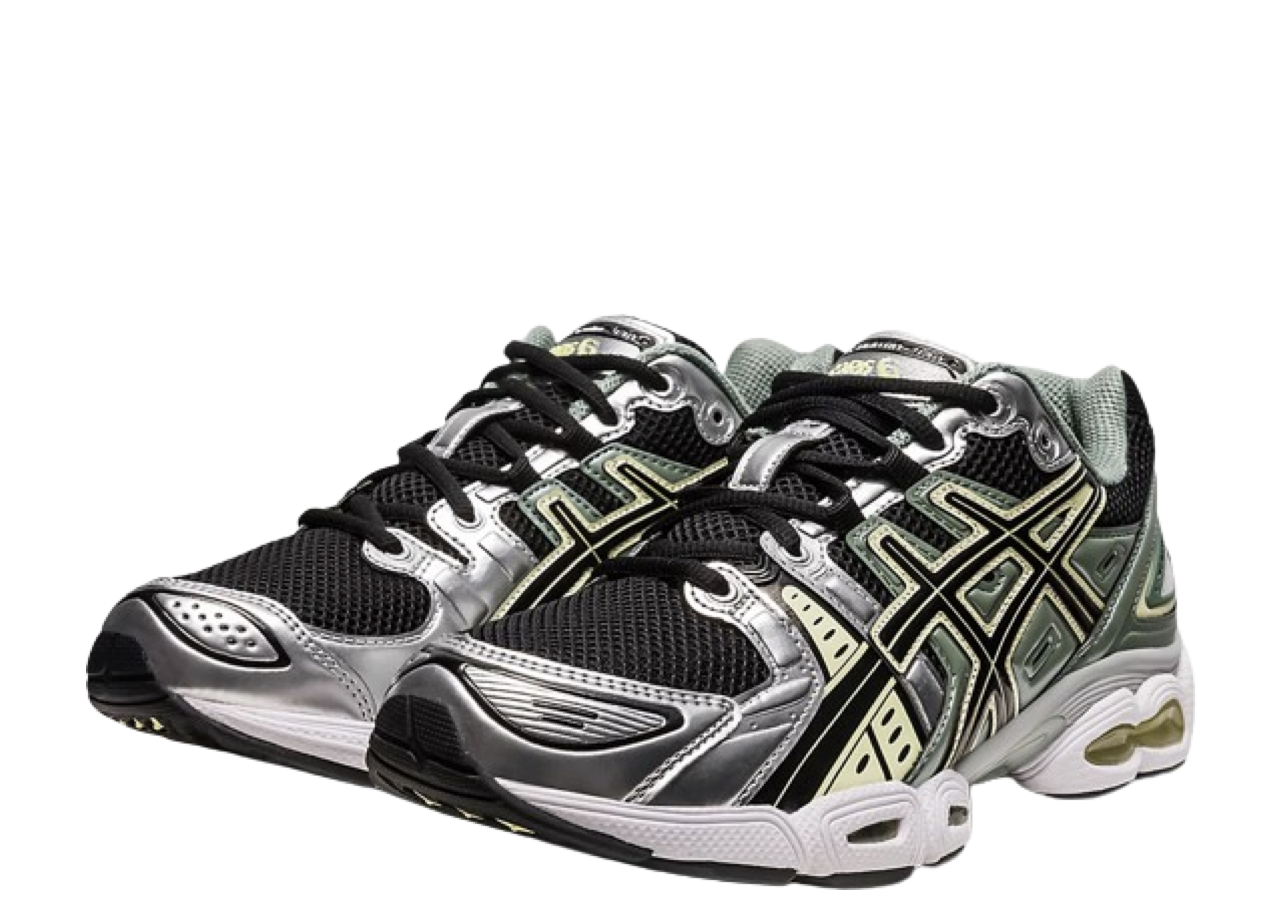 ASICS Gel Nimbus 9 Black Green Yellow Silver - photo 2