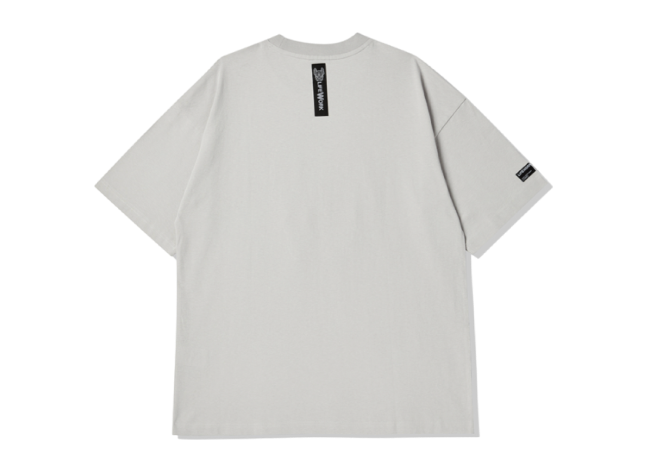 Lifework Lace Radog Applique T-Shirt Light Grey - photo 2
