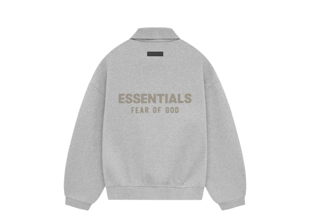 Fear of God Essentials Long-Sleeve Polo Light Heather Grey - photo 2