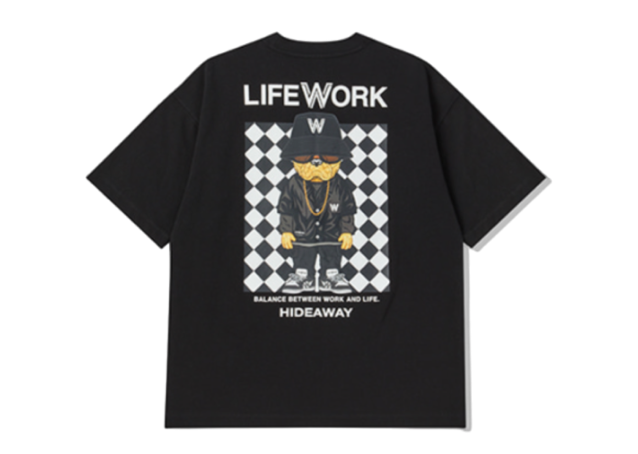 Lifework Checkerboard Hipdog T-Shirt Black - photo 2