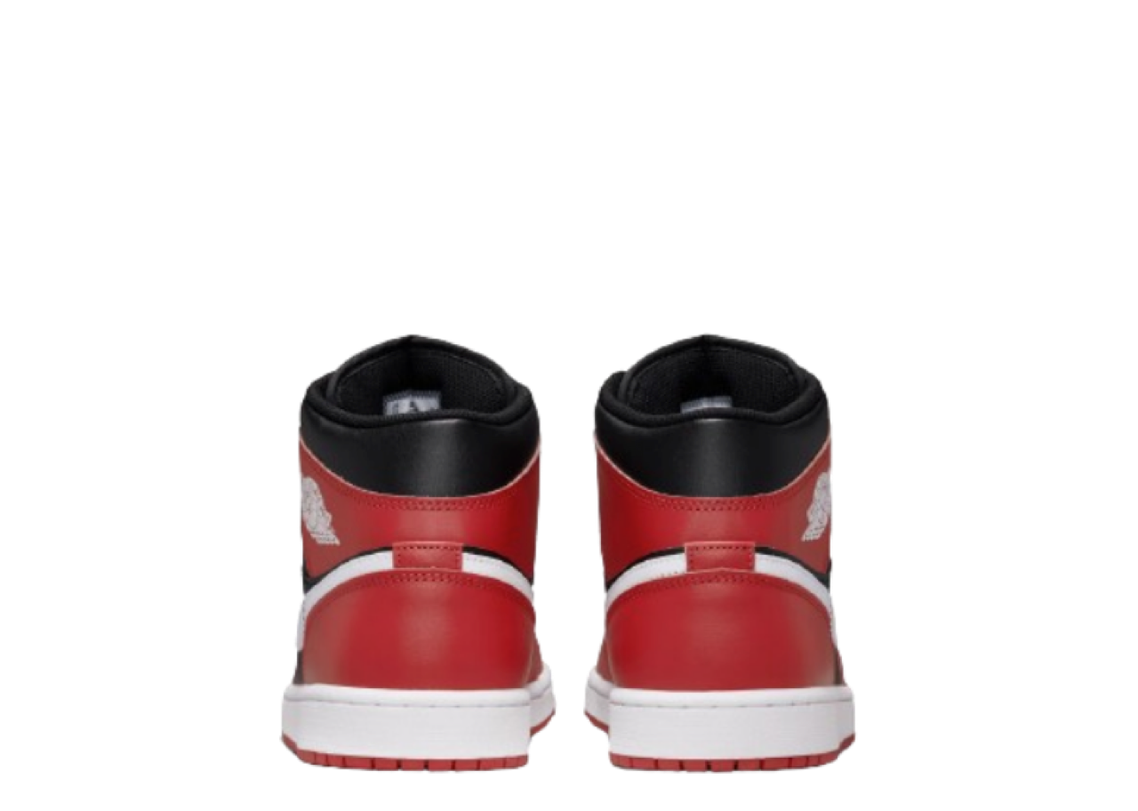 Air Jordan 1 Mid Black White Gym Red - photo 3
