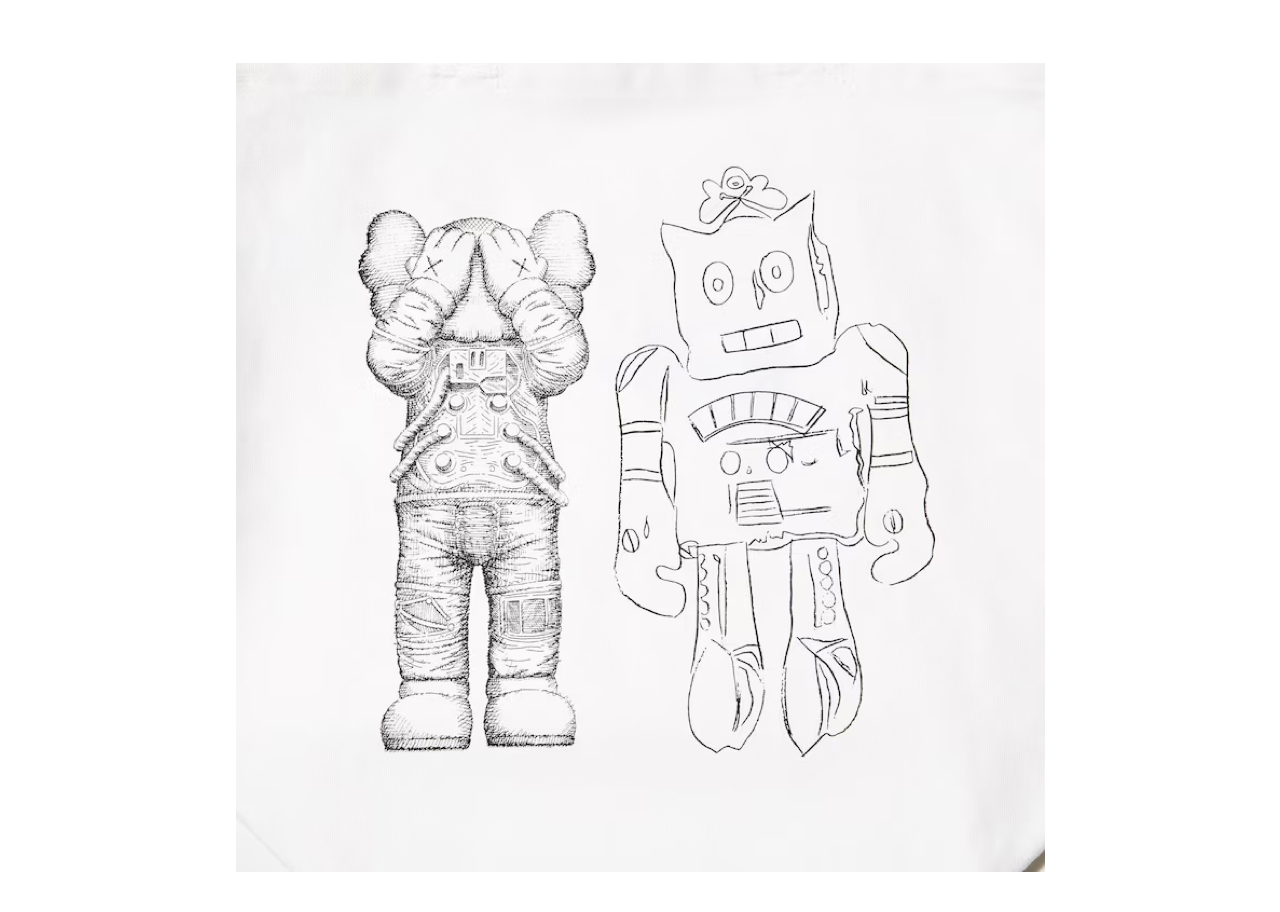 Uniqlo x Kaws Warhol 2WAY Tote Bag Off White - photo 3
