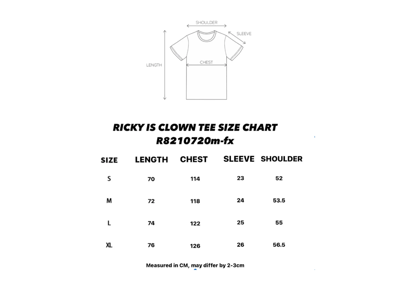Ricky Is Clown Jelly Tear Smiling T-shirt Black - photo 3