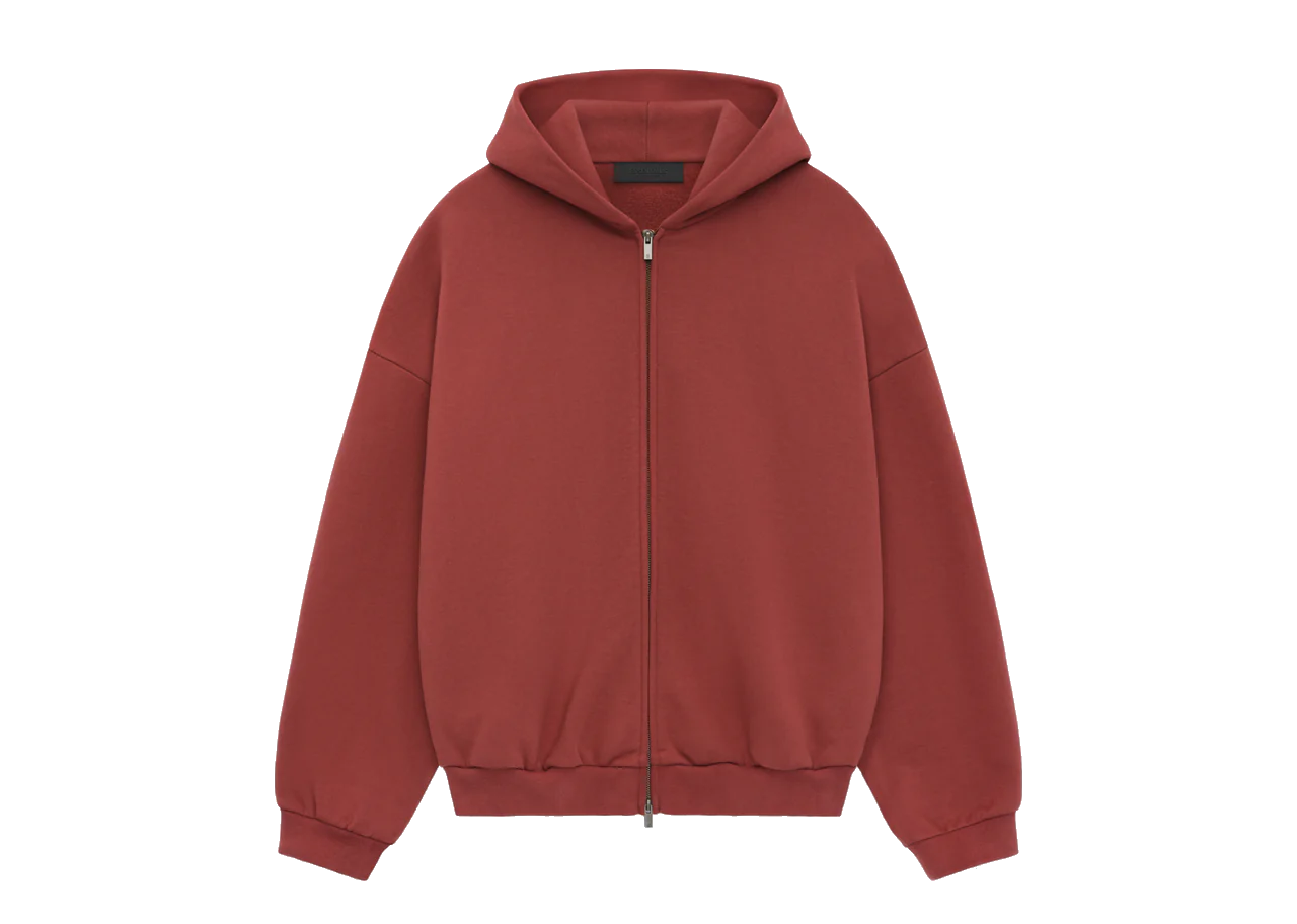 Fear Of God Essentials Homecoming Heavy Fleece Zip Hoodie Crimson - photo 2