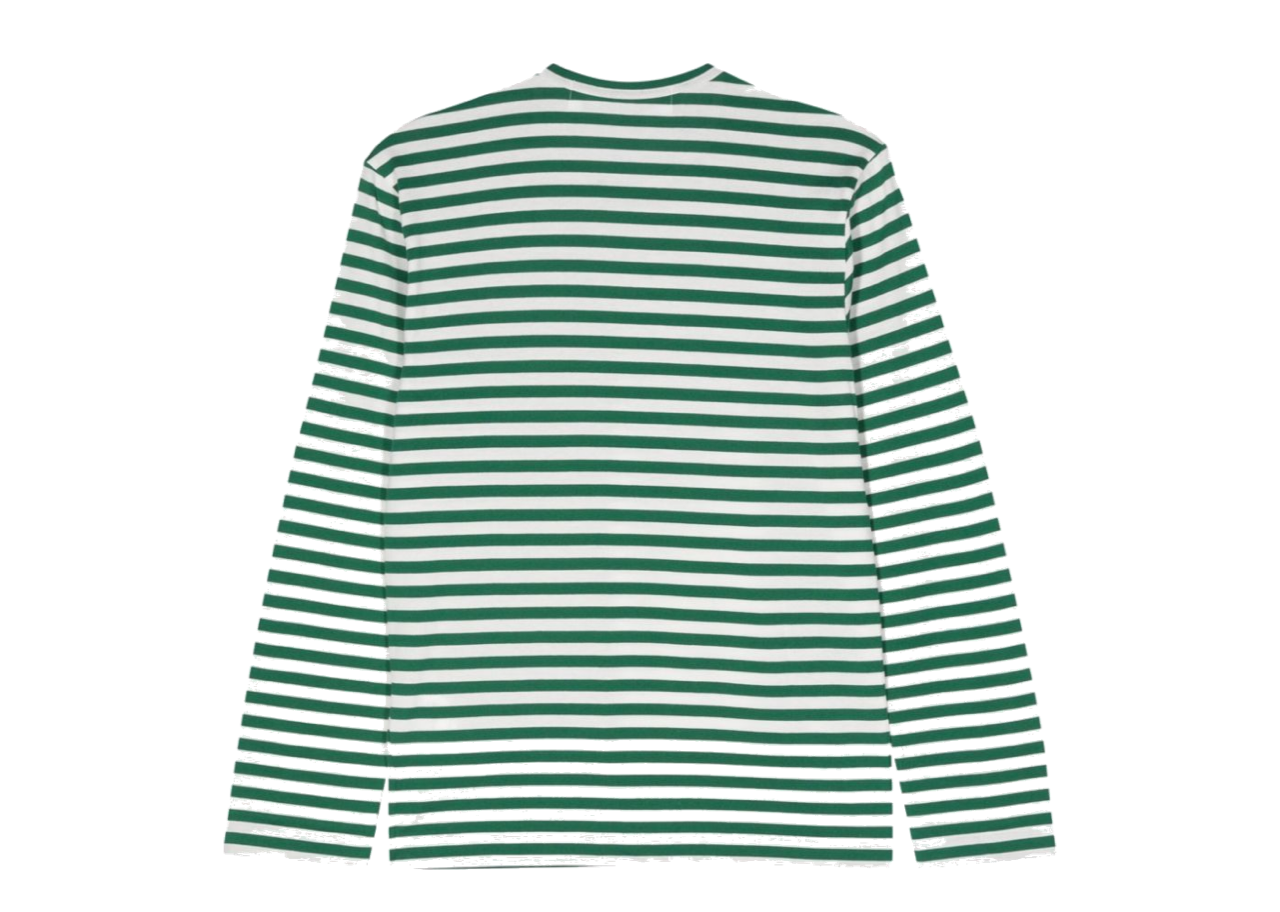 Comme Des Garçons Play Striped Long Sleeve Green (unisex) - photo 2