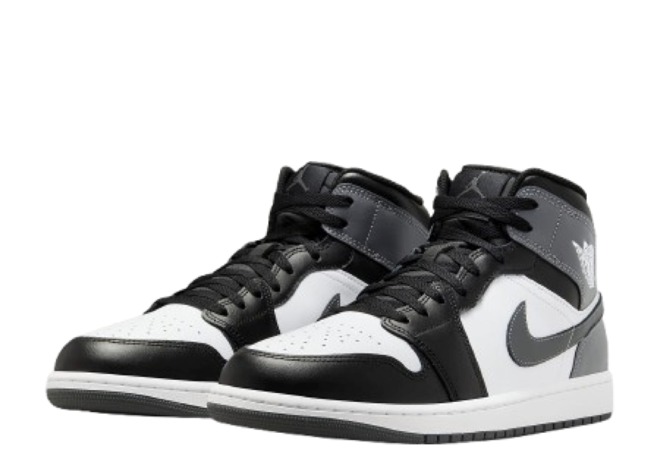 Air Jordan 1 Mid Black White Iron Grey - photo 2