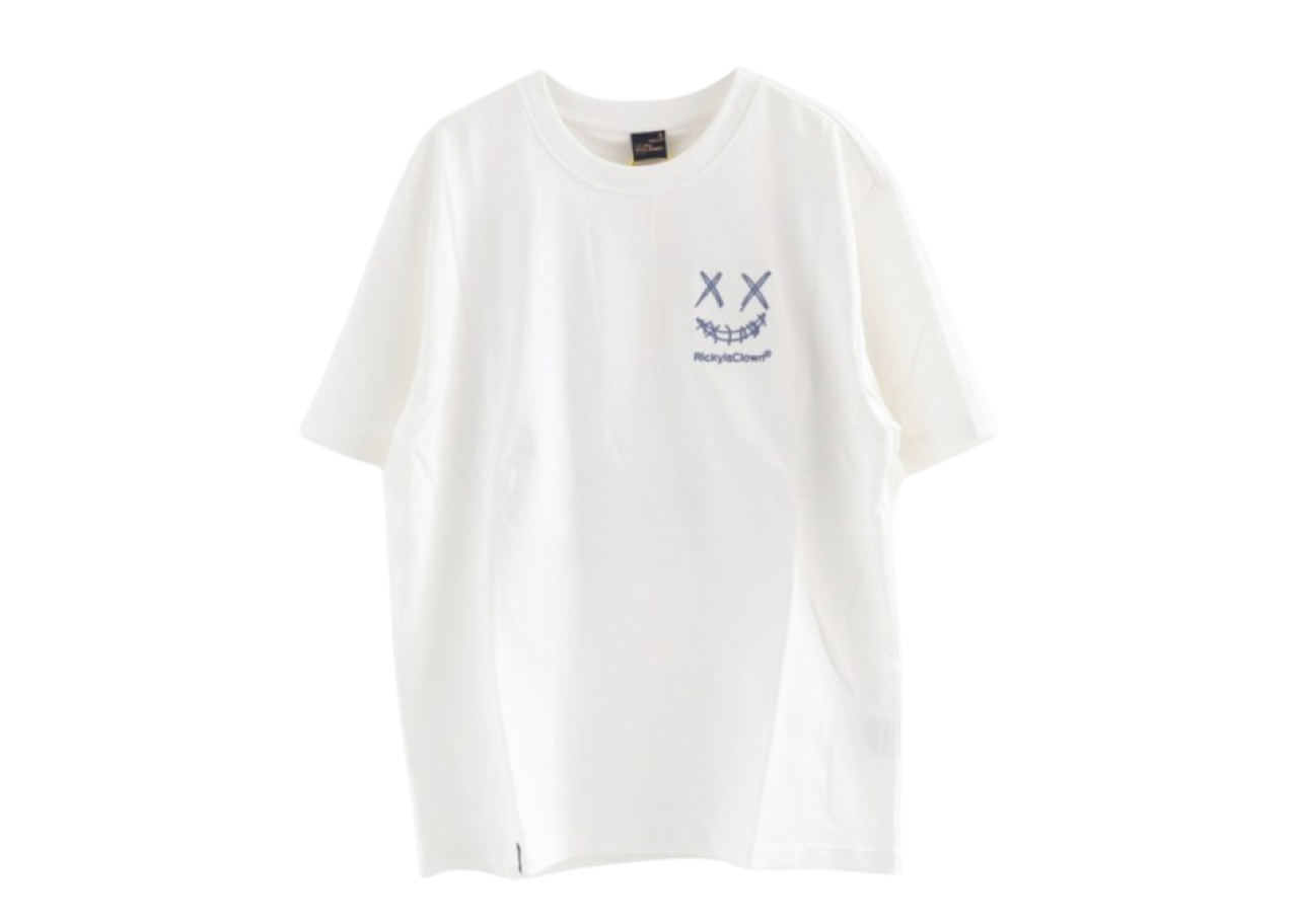 Ricky Is Clown Black Mamba Embroidery T-Shirt White Blue - photo 2