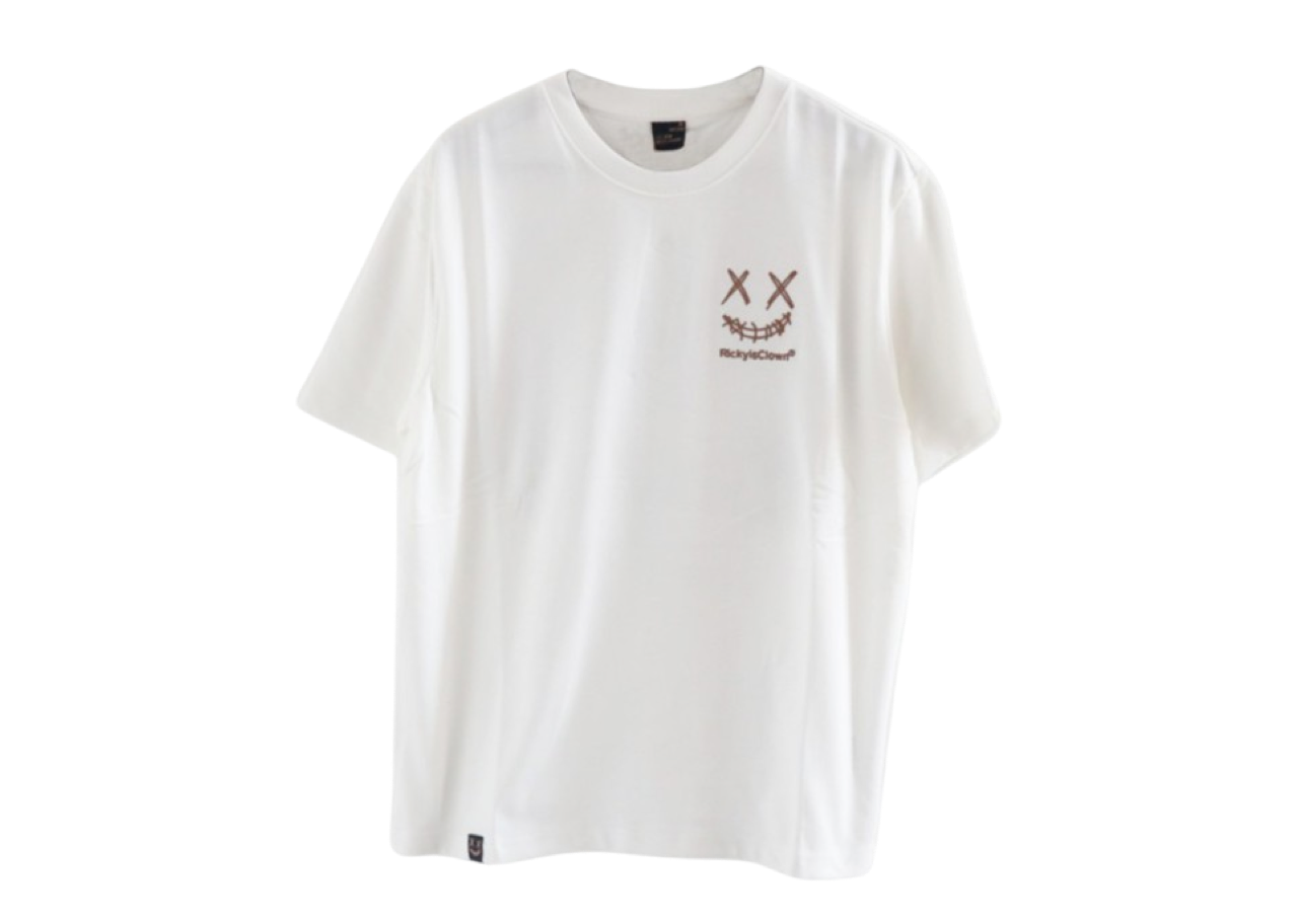 Ricky Is Clown Black Mamba Embroidery T-Shirt White Light Brown - photo 2