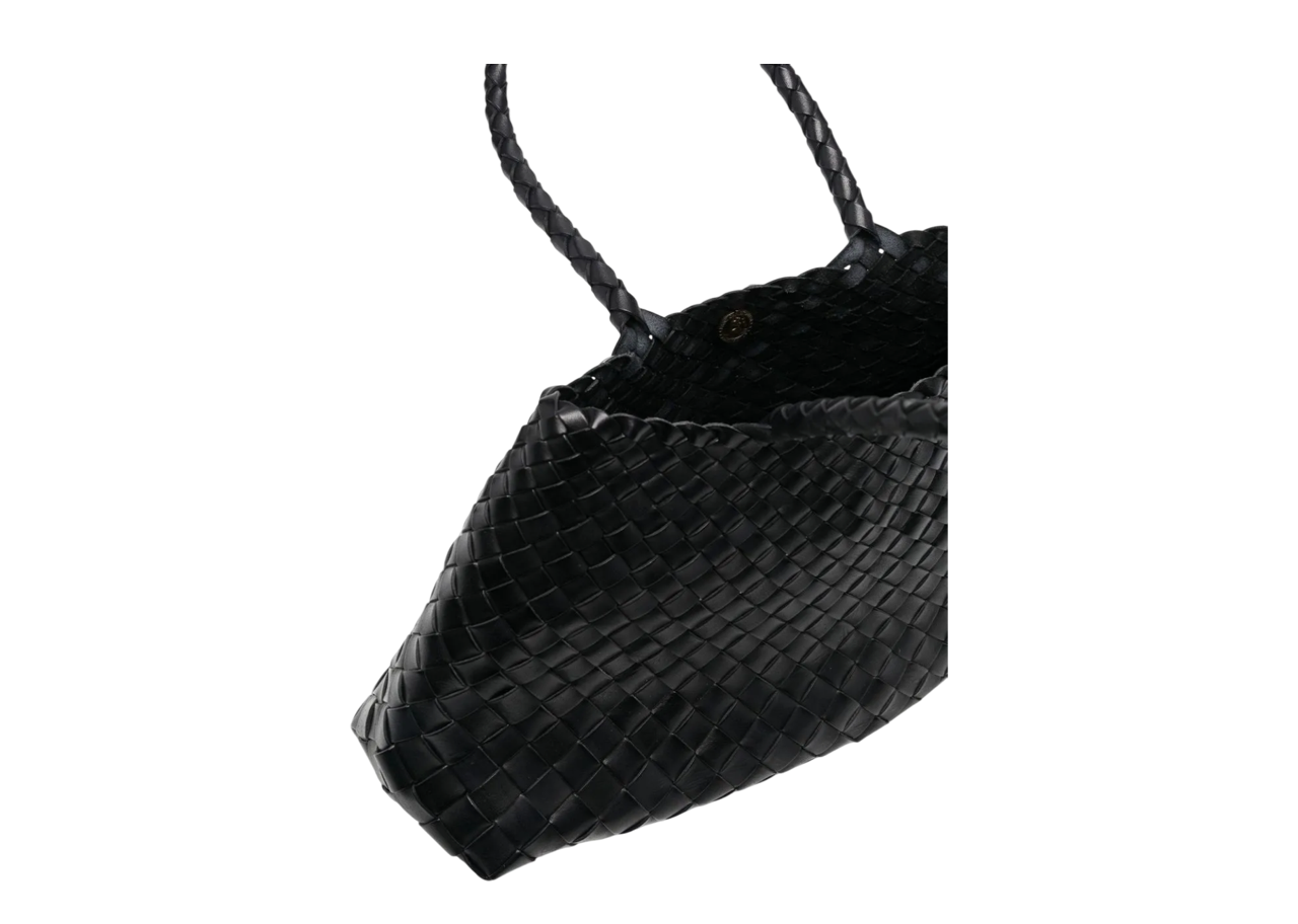 Dragon Diffusion Santa Croce Interwoven Leather Tote Bag Black - photo 3