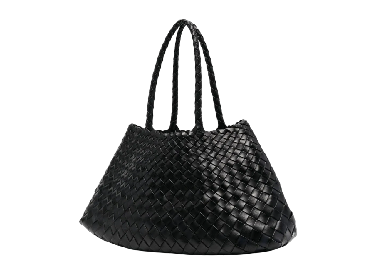 Dragon Diffusion Santa Croce Interwoven Leather Tote Bag Black - photo 2