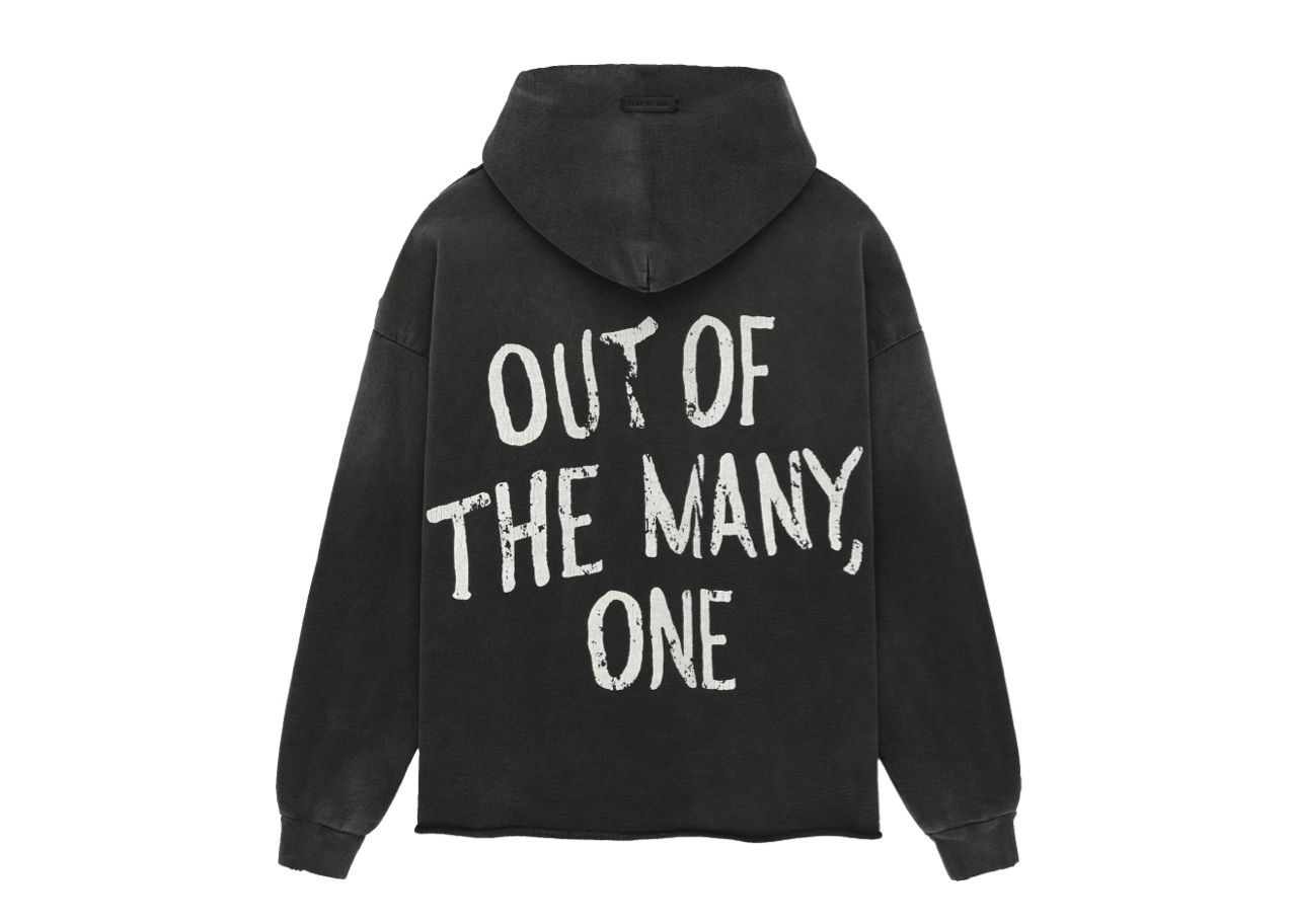 Fear Of God Out Of Many One Hoodie Off Black - photo 2