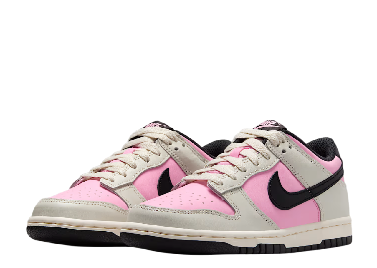 Nike Dunk Low Pink Rise Light Orewood Brown Pale Ivory Black (Grade School) - photo 2