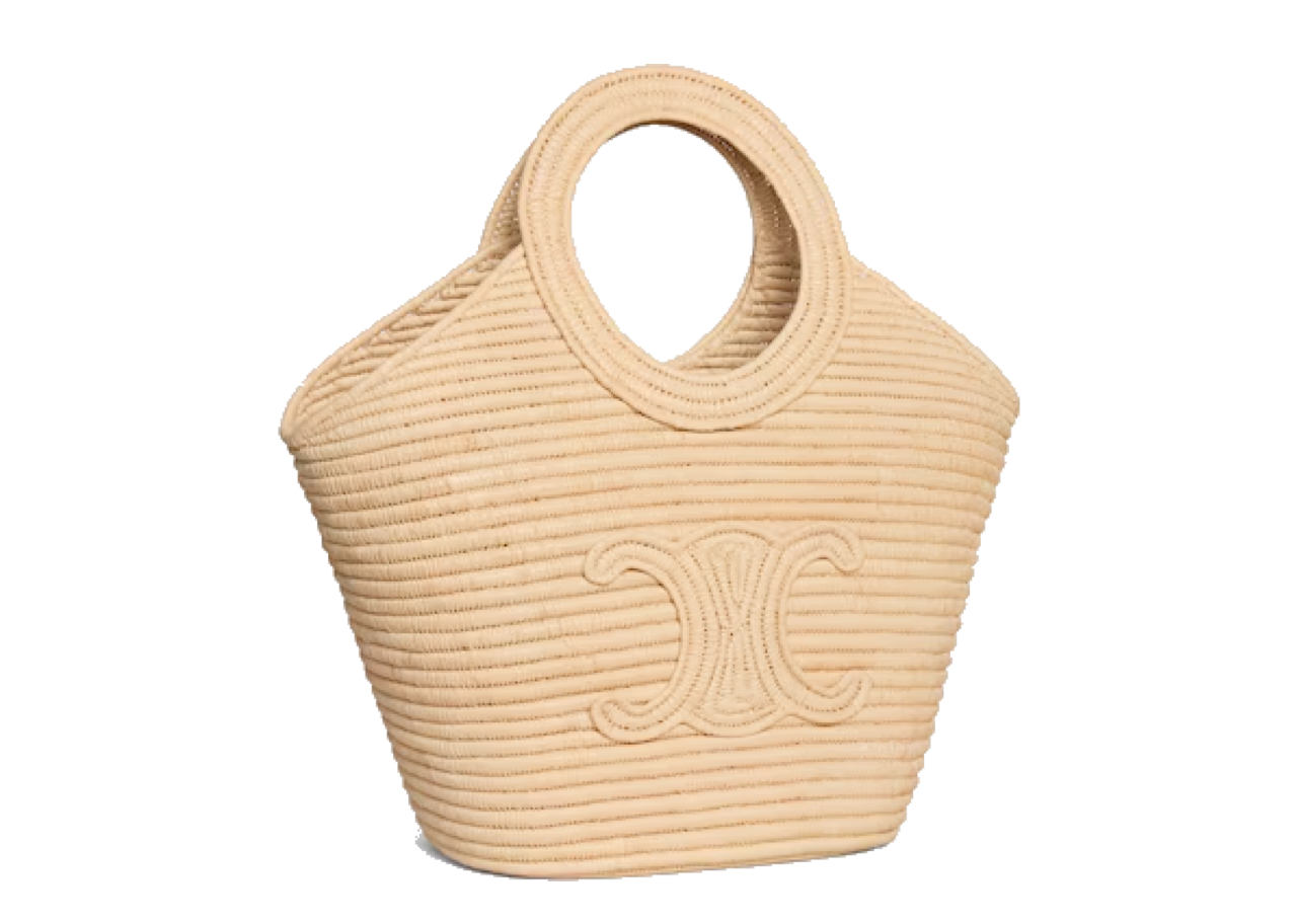 Celine Braided Panier In Raffia Bag Natural - photo 2
