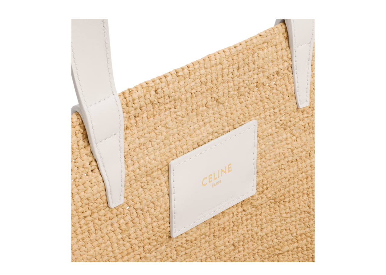 Celine Medium Supple Celine Classic Panier In Raffia Rice - photo 3