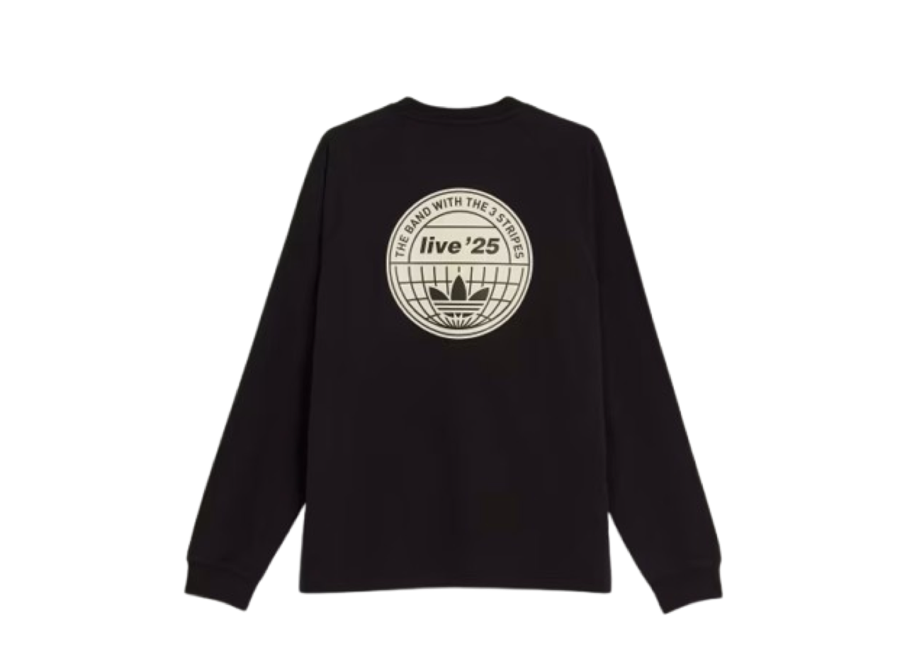 Adidas x Oasis Tour 3-Stripes Longsleeve Tee Black - photo 2