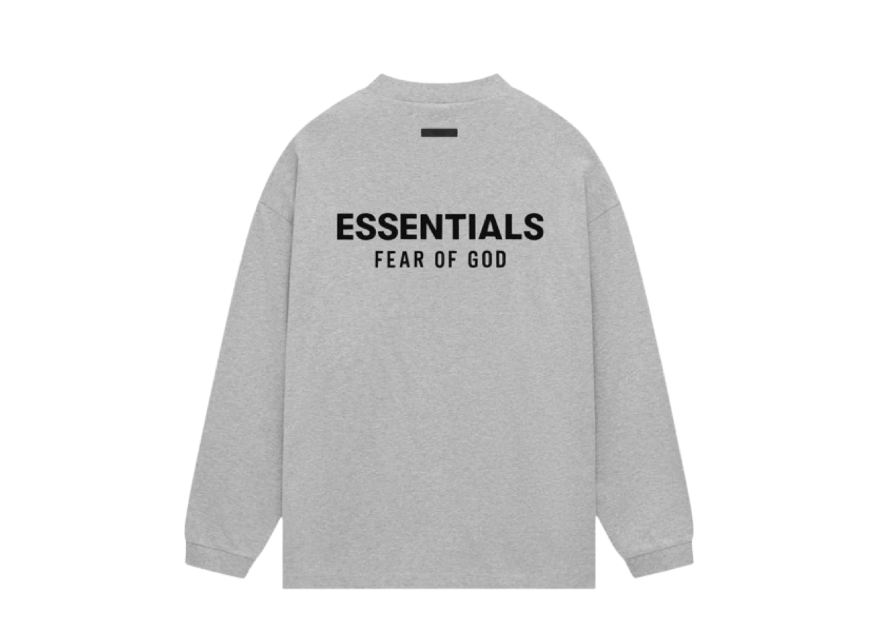 Fear of God Essentials Jersey Long Sleeve Shirt Light Heather Grey - photo 2