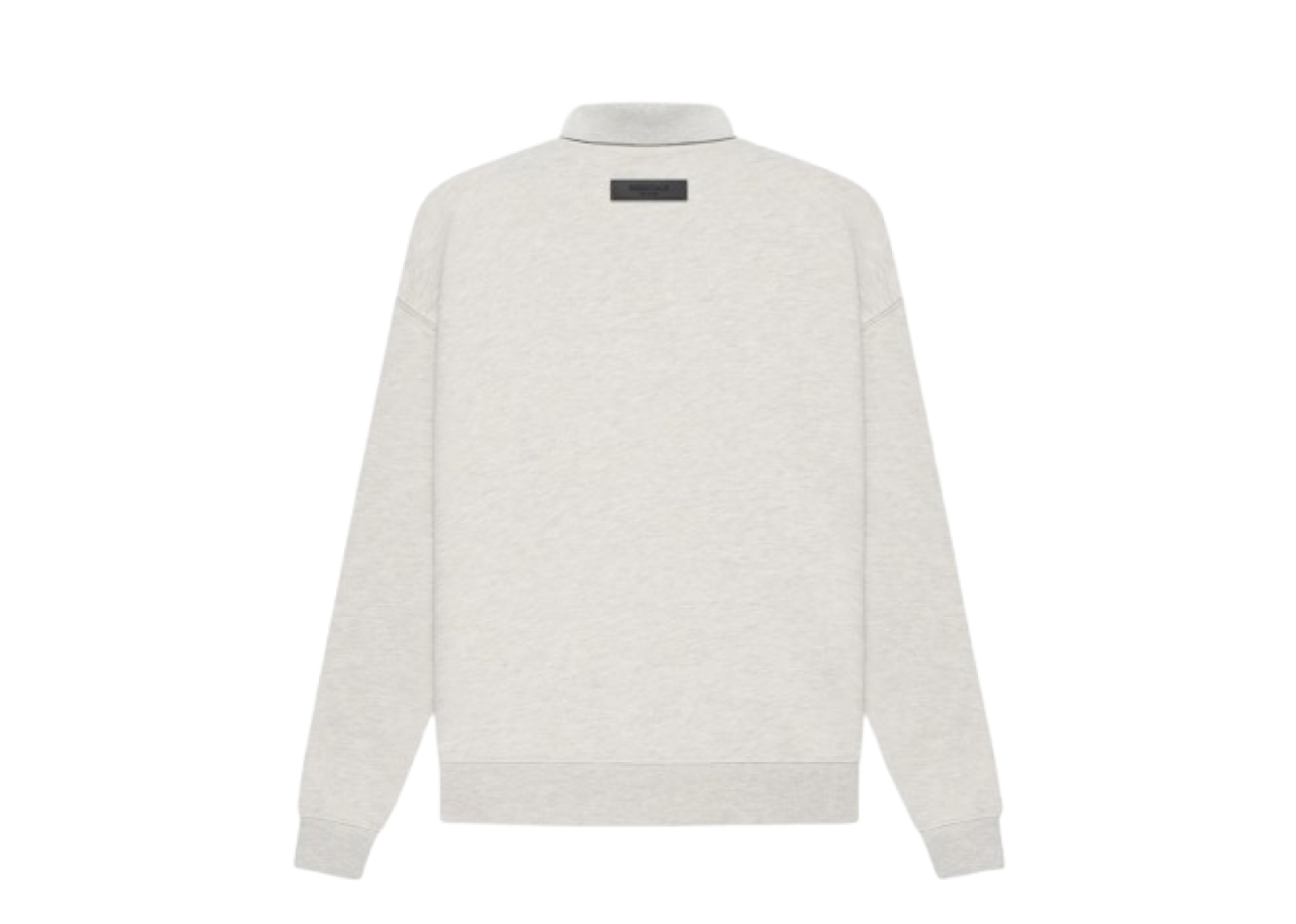 Fear of God Essentials SS22 Long Sleeve Polo Shirt Light Oatmeal - photo 2