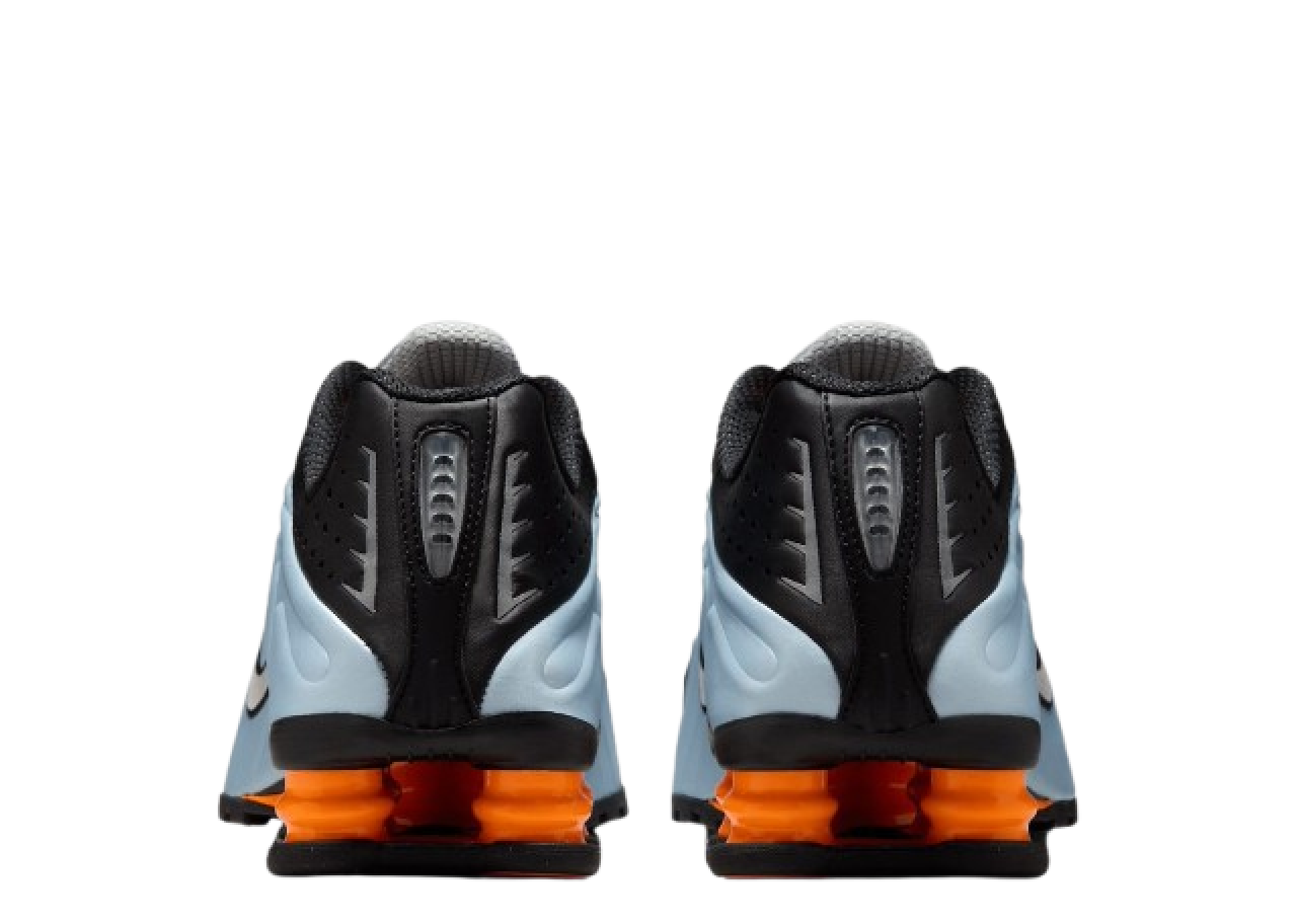 Nike Shox R4 Blue Tint Total Orange Black Metallic Silver (Women's) - photo 3
