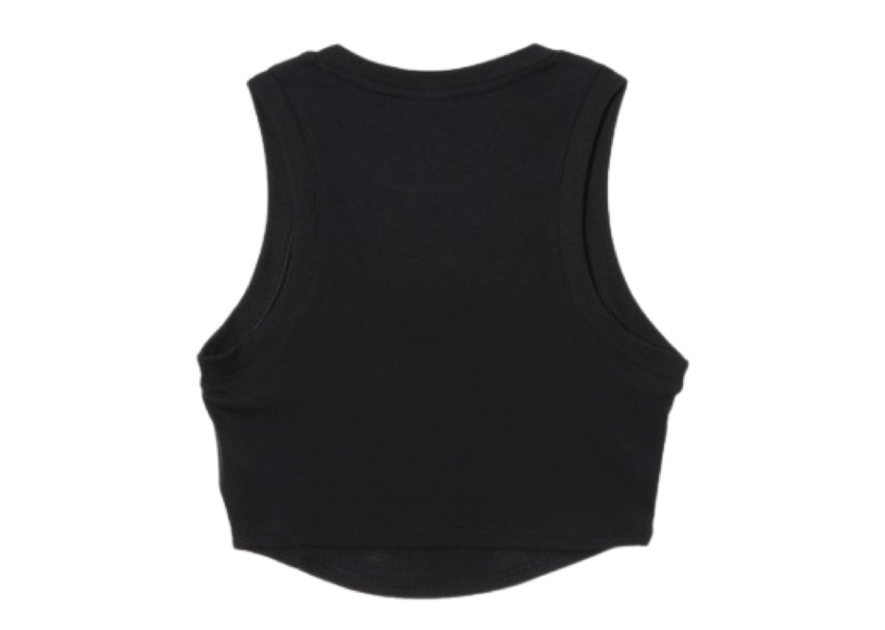 Nike Sportswear Essentials Ribbed Crop Tank Top Black (Women's) - photo 2