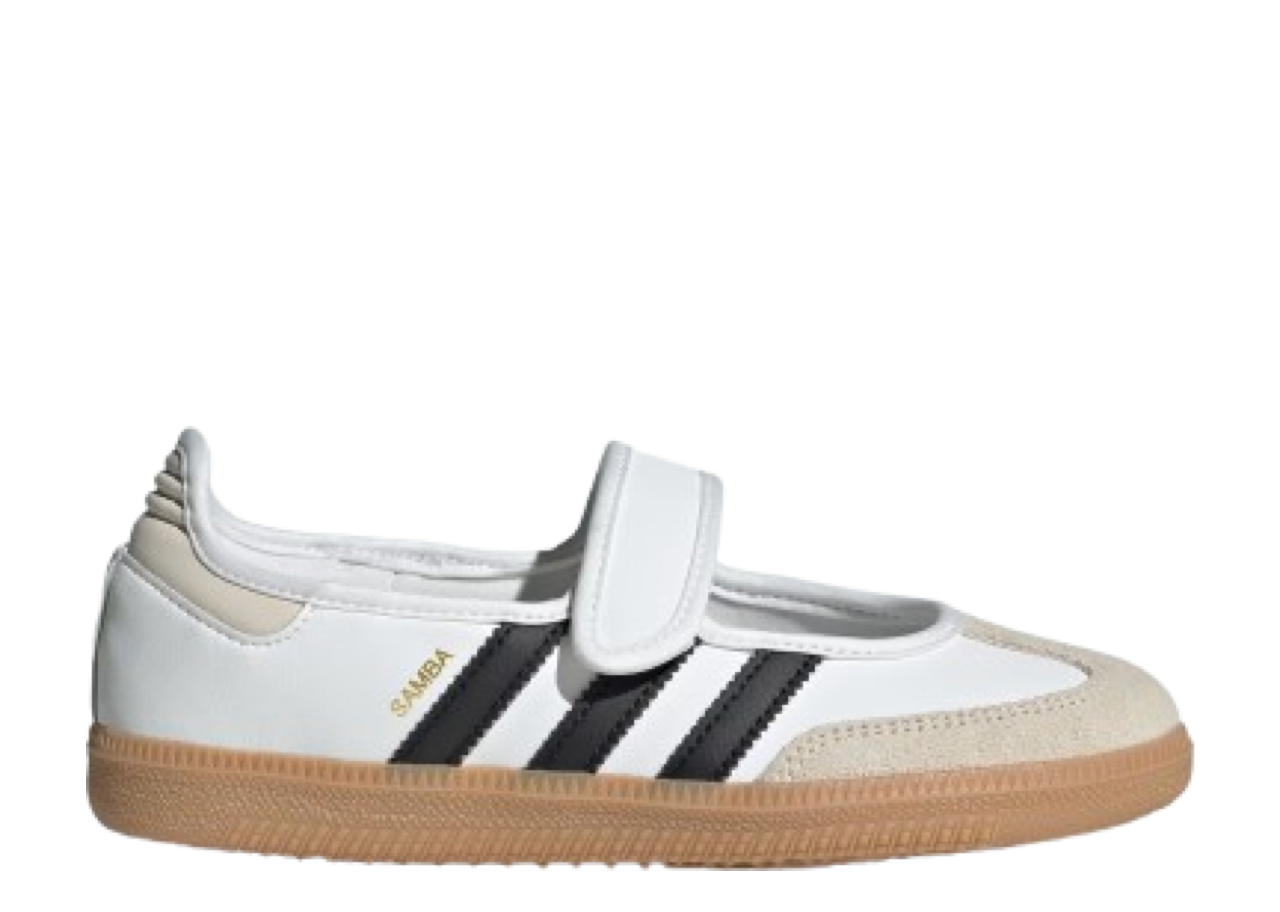 Adidas Samba Jane White Black Gum (Grade School)