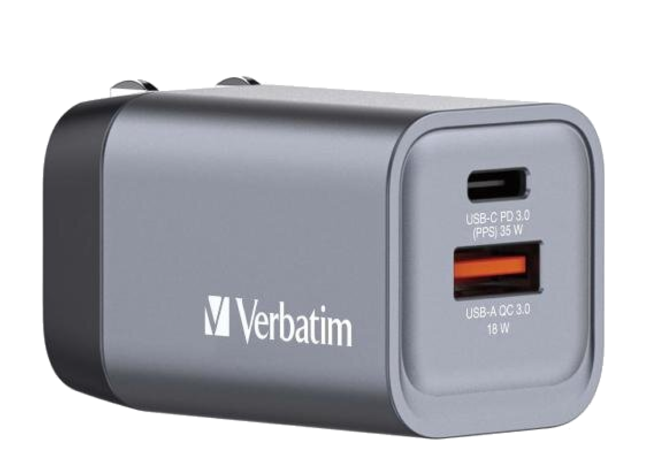 Verbatim 35W 2-Port GaN Wall Charger - photo 2