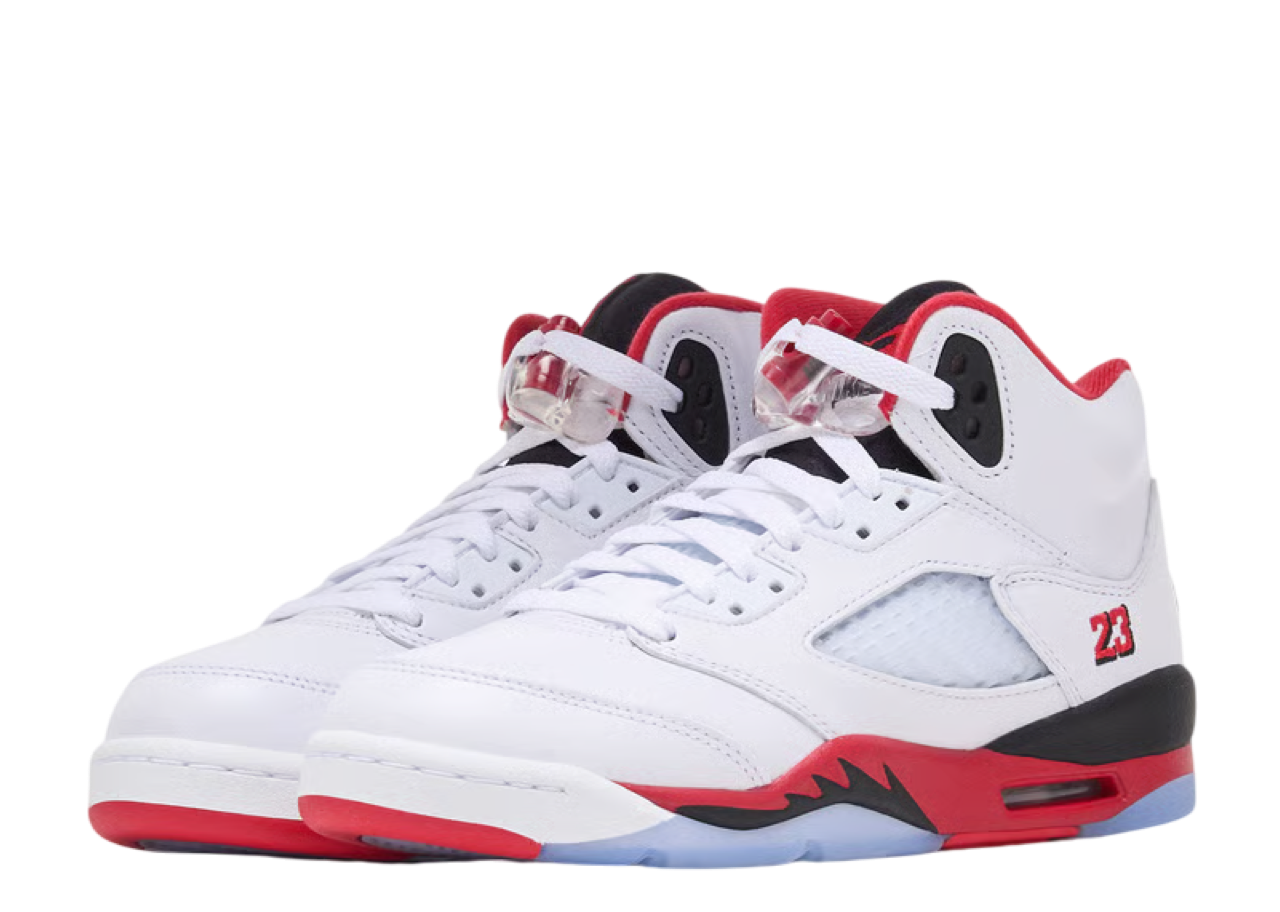 Air Jordan 5 Retro Fire Red Black Tongue (2025) (Grade School) - photo 2