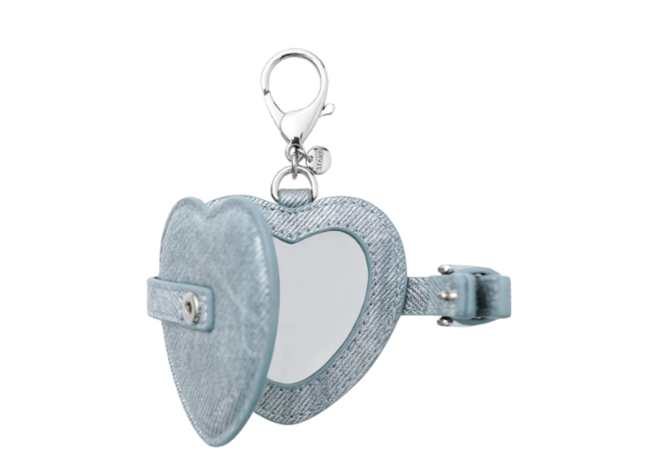 Stand Oil Belted Mirror Keyring Silver Denim - photo 2