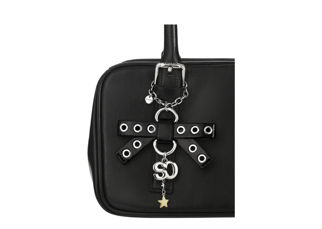Stand Oil Bow Charm Keyring Black - photo 4