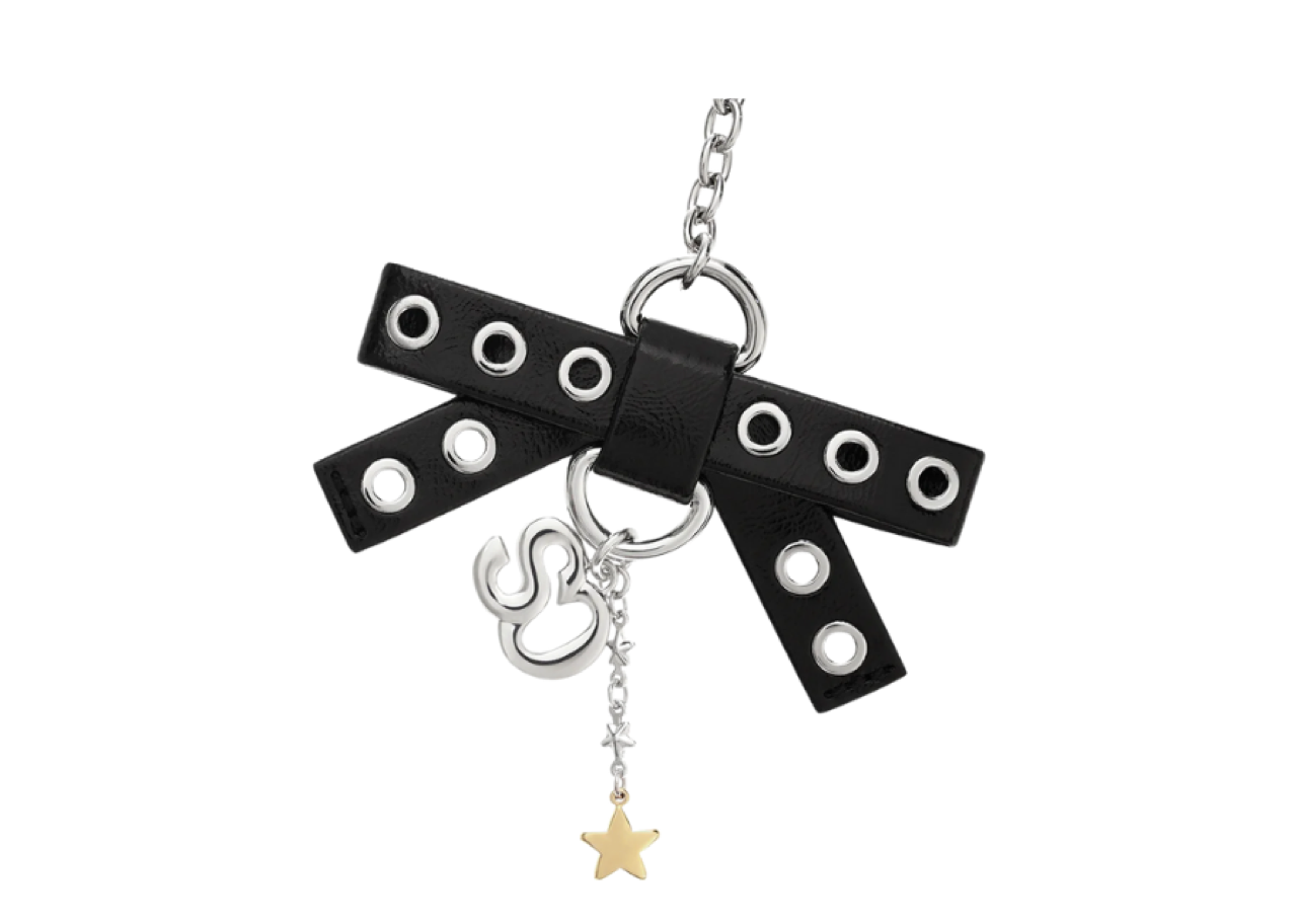 Stand Oil Bow Charm Keyring Black - photo 3