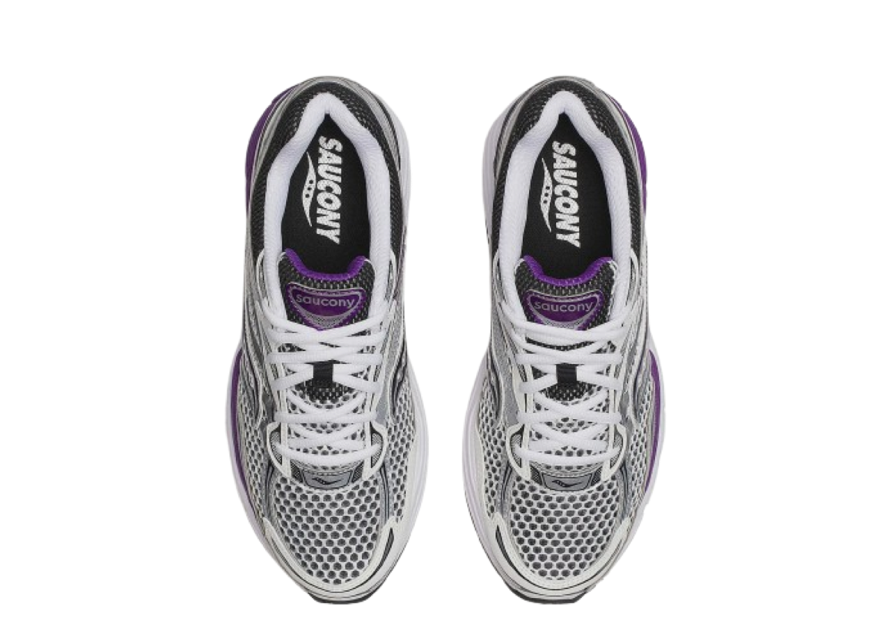 Saucony Pro Grid Omni 9 White Black Silver Purple - photo 2