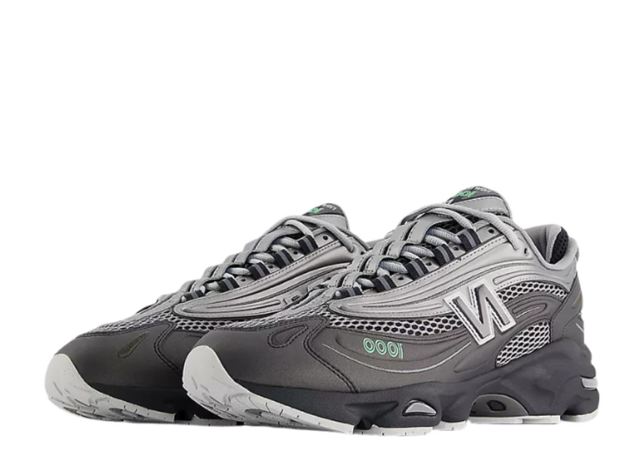 New Balance 1000 Black Dark Silver Metallic Lime Leaf - photo 2