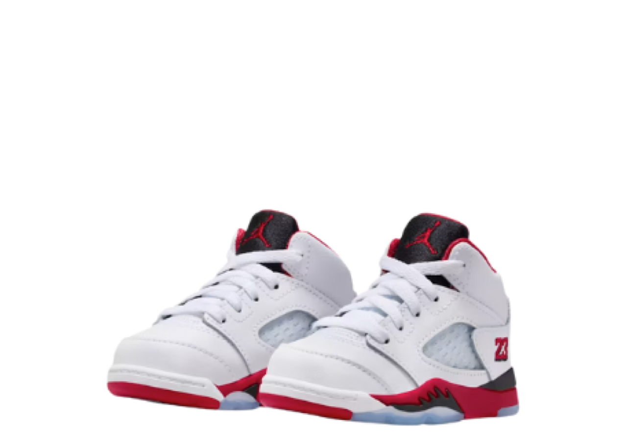 Air Jordan 5 Retro Fire Red Black Tongue (2025) (Toddler) - photo 2
