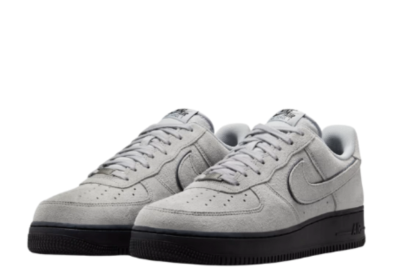 Nike Air Force 1 Low '07 LV8 Light Smoke Grey Suede Black - photo 2