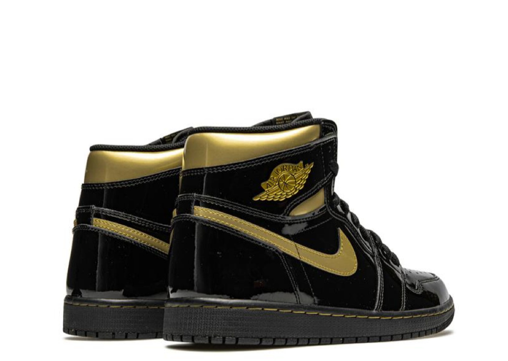 Air Jordan 1 Retro High Black Metallic Gold (2020) - photo 3