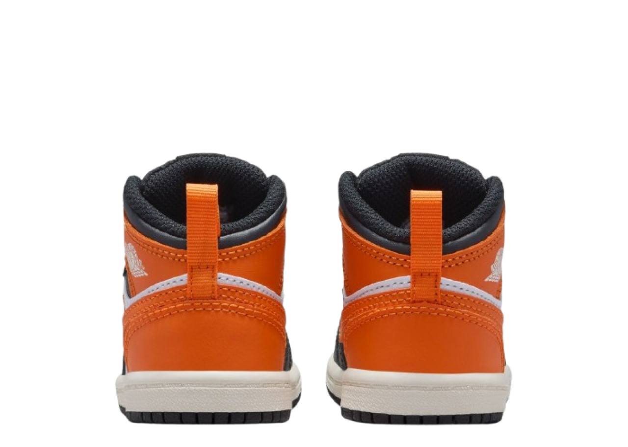 Air Jordan 1 Mid Black Toe Starfish (Toddler) - photo 3