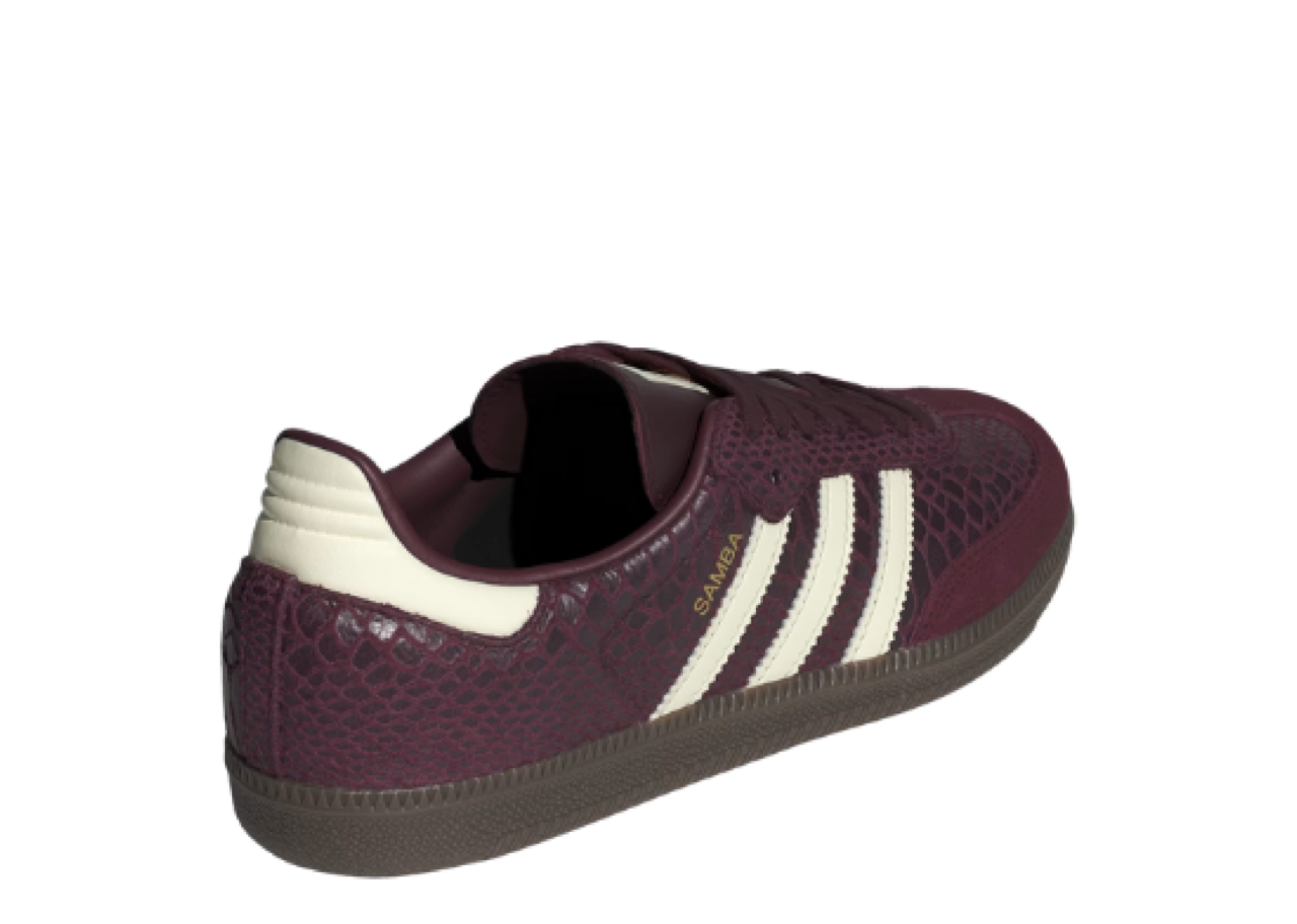 Adidas Samba OG Snakeskin Maroon Cream White (Women's) - photo 3