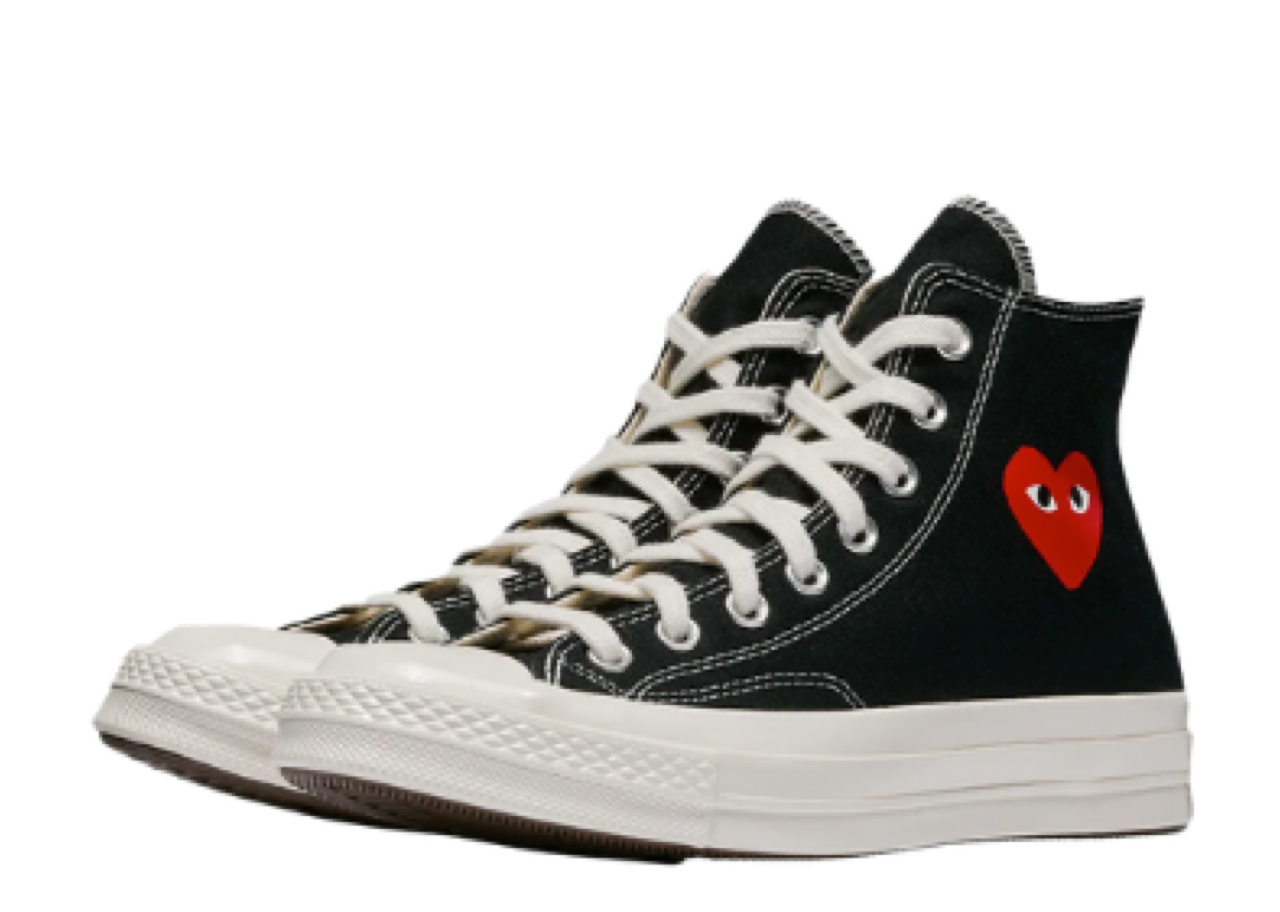 Converse Chuck Taylor 70s High CDG Play Black Small Red Heart - photo 2