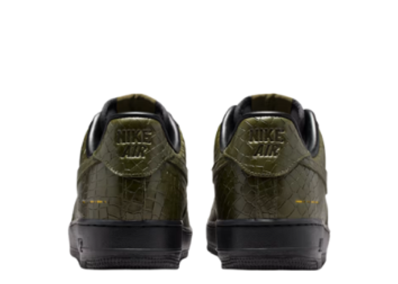 Nike Air Force 1 '07 Premium Cargo Khaki Black Metallic Gold - photo 3