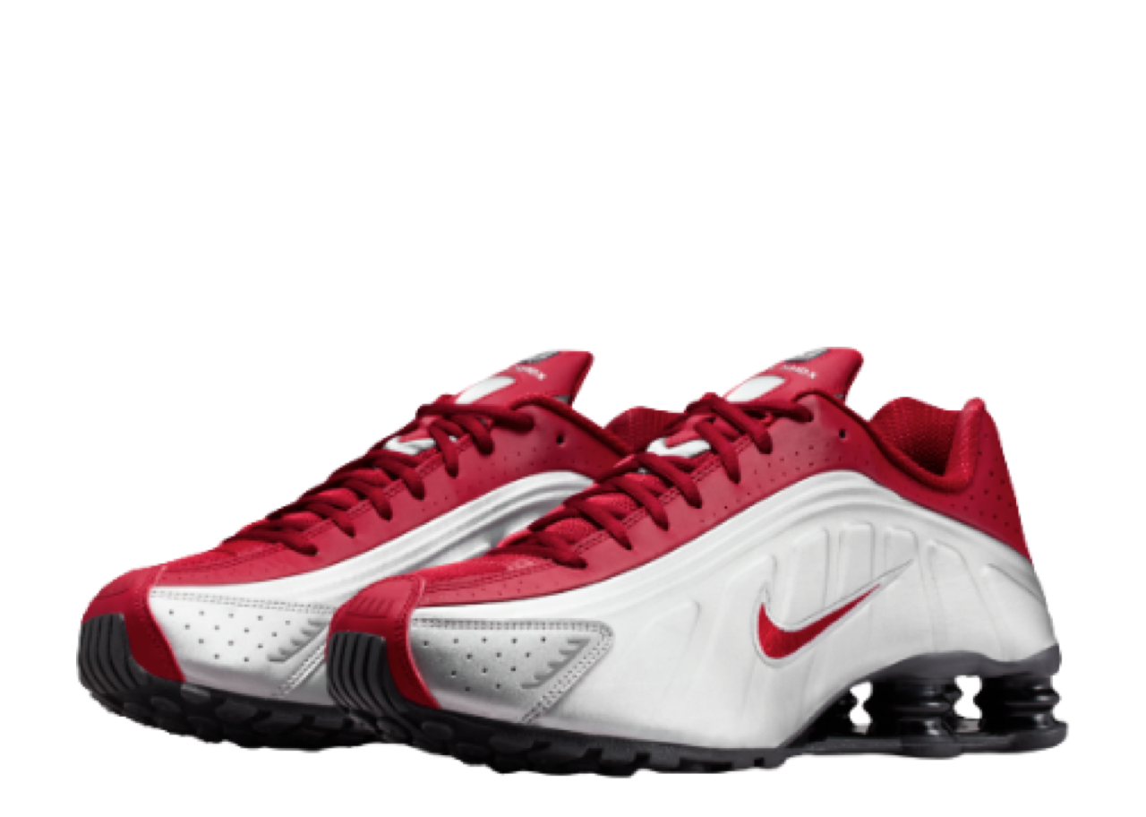 Nike Shox R4 Metallic Silver Black Crimson - photo 2