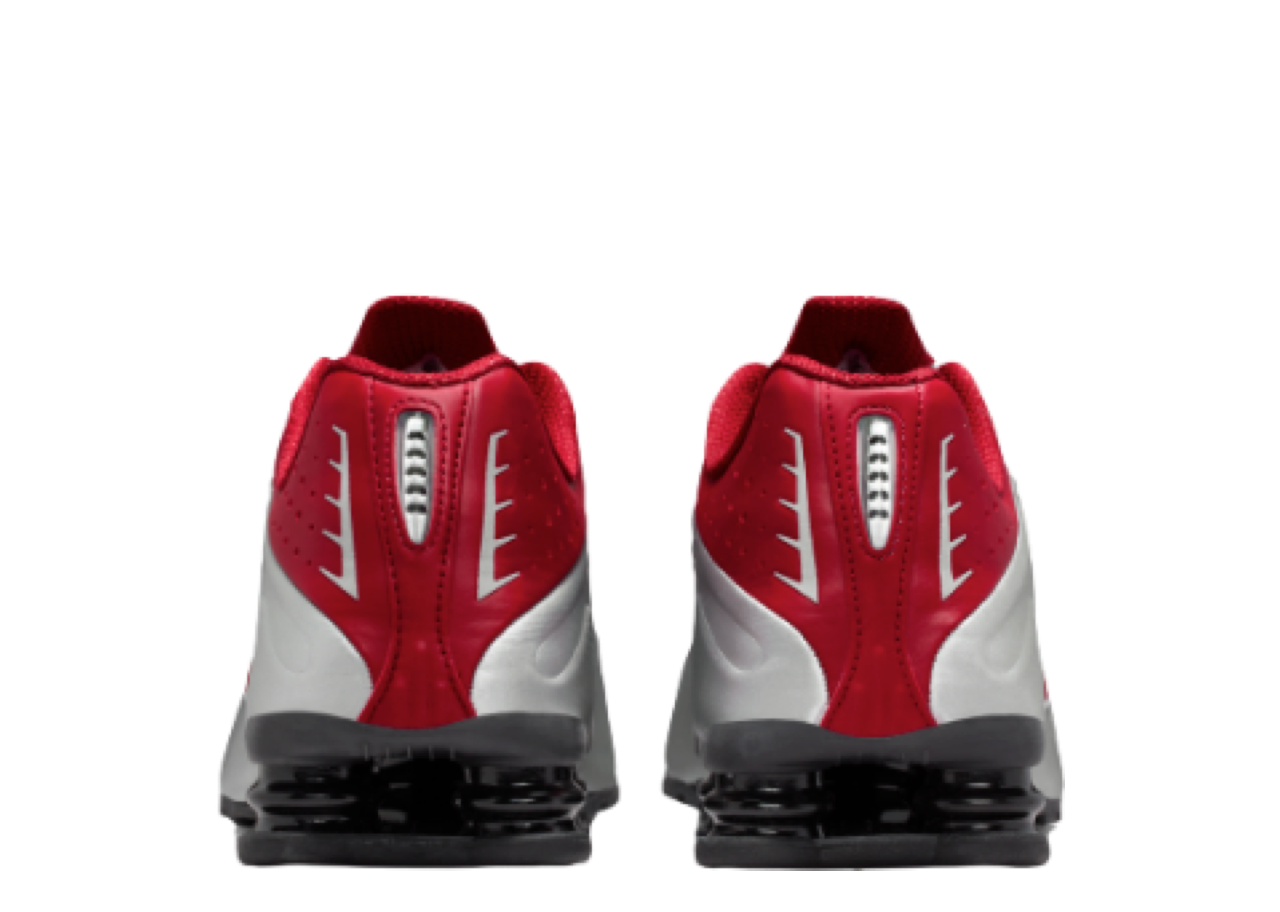 Nike Shox R4 Metallic Silver Black Crimson - photo 3