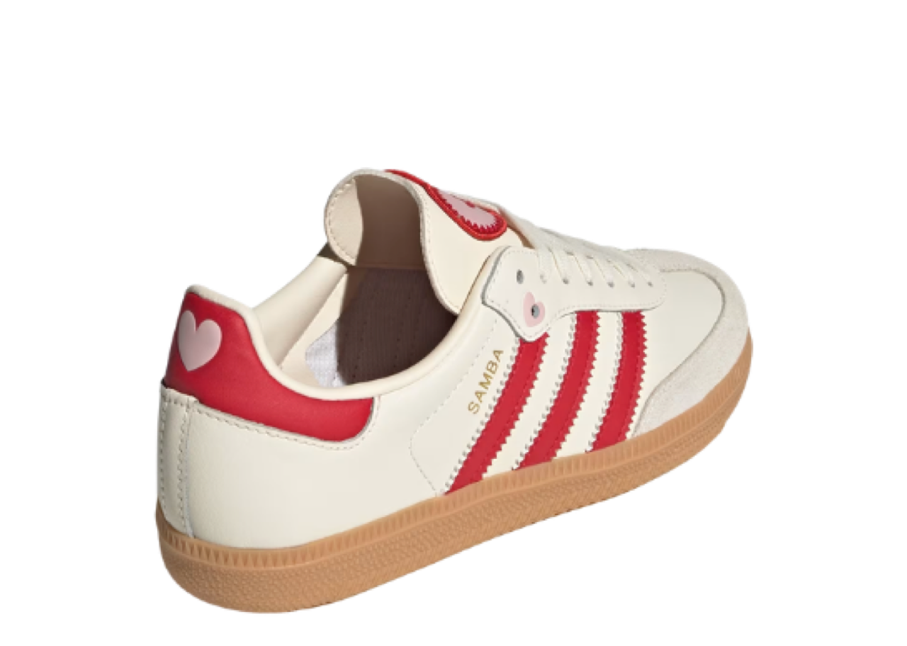 Adidas Samba OG Valentine's Day Cream White Scarlet (2026) (Grade School) - photo 3