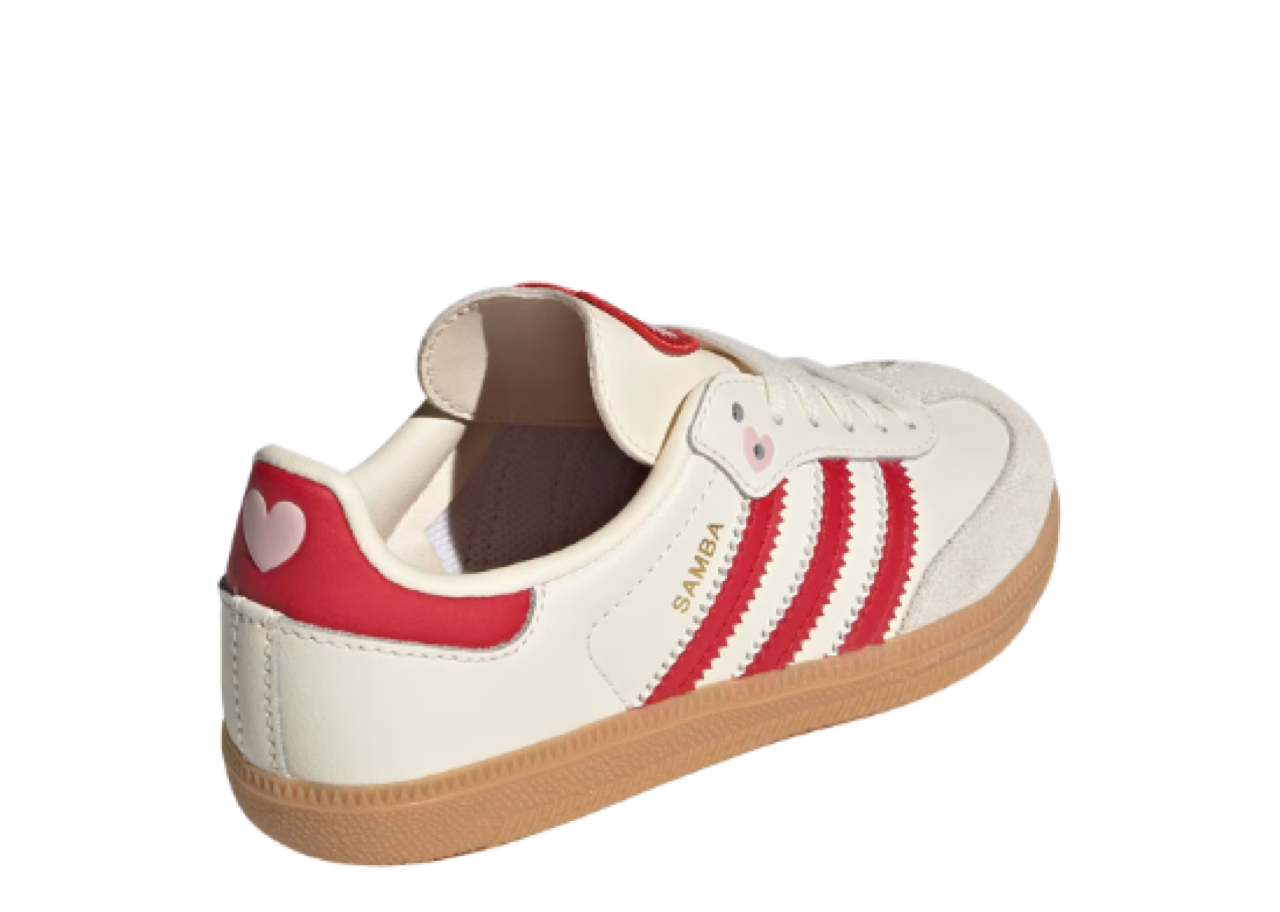 Adidas Samba OG Valentine's Day Cream White Scarlet (2026) (Pre-School) - photo 3