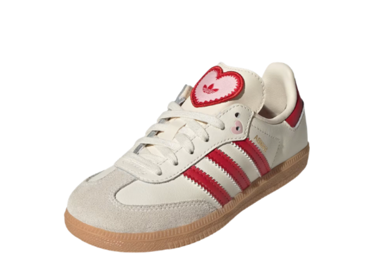 Adidas Samba OG Valentine's Day Cream White Scarlet (2026) (Pre-School) - photo 2