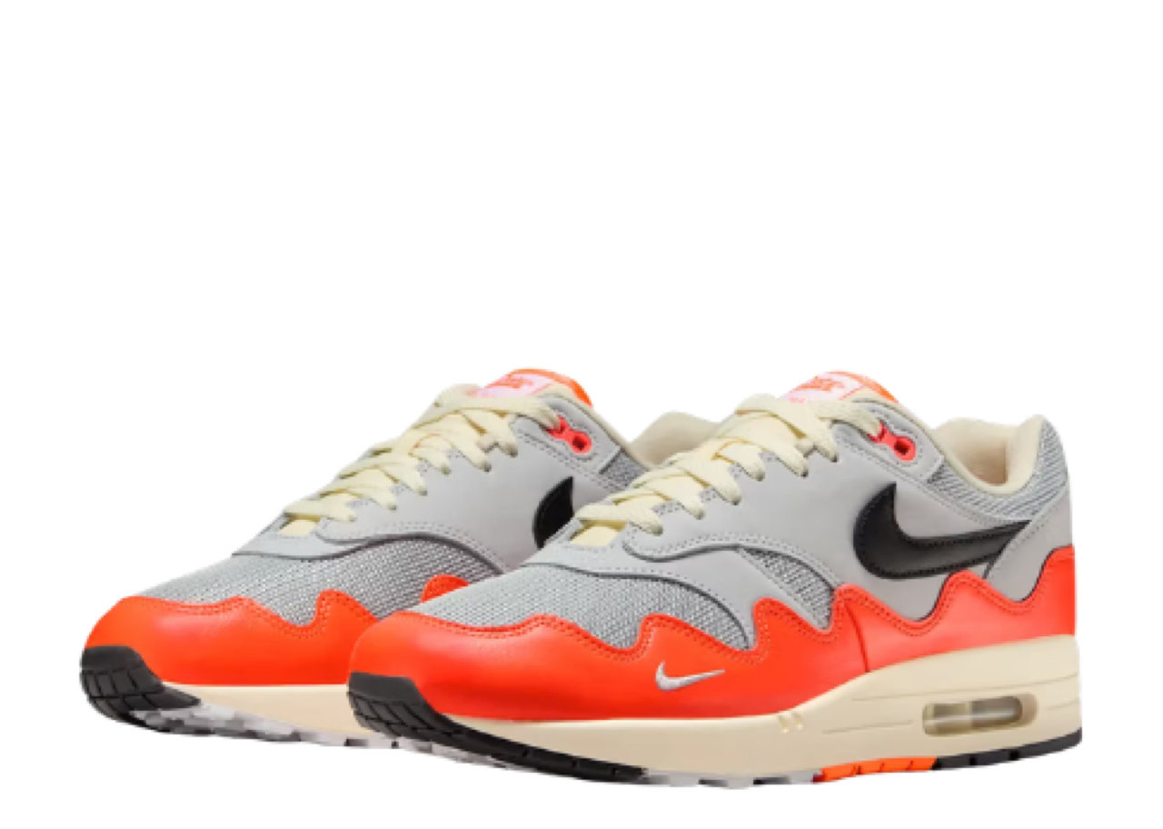 Nike Air Max 1 Patta Waves Hyper Crimson Pure Platinum (With Bracelet) - photo 2