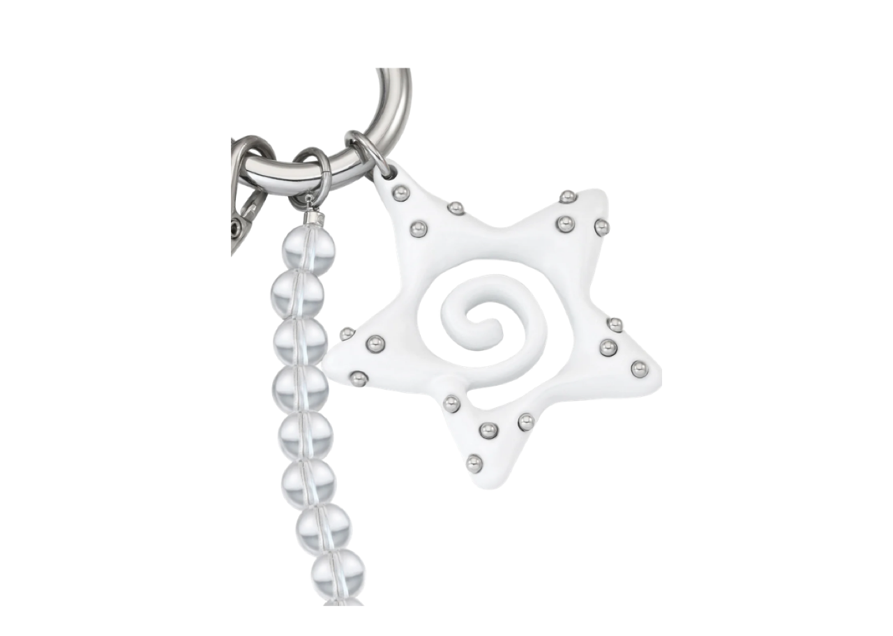 Stand Oil Dot Star Keyring Silver - photo 3