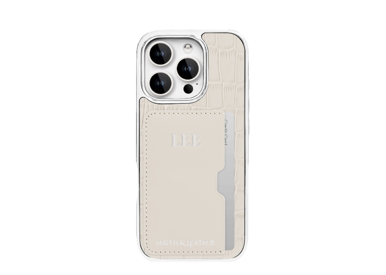 Smith&Leather iPhone 16 Pro Frame Card Holder Case Ivory - photo 2