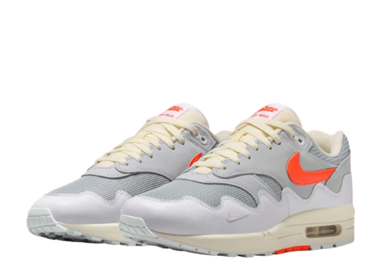 Nike Air Max 1 Patta Waves White Hyper Crimson (With Bracelet) - photo 2