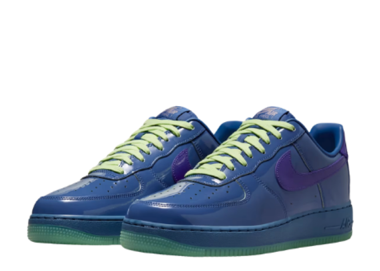 Nike Air Force 1 Low Patent Leather Mystic Navy Grape Ice - photo 2