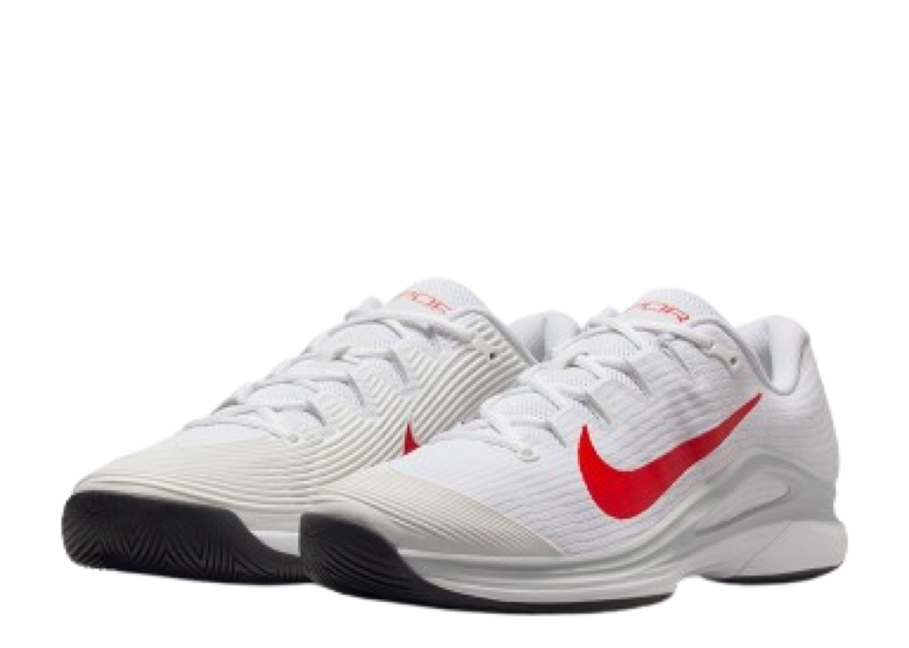Nike Court Air Zoom Vapor 12 HC White Pure Platinum Light Crimson - photo 2