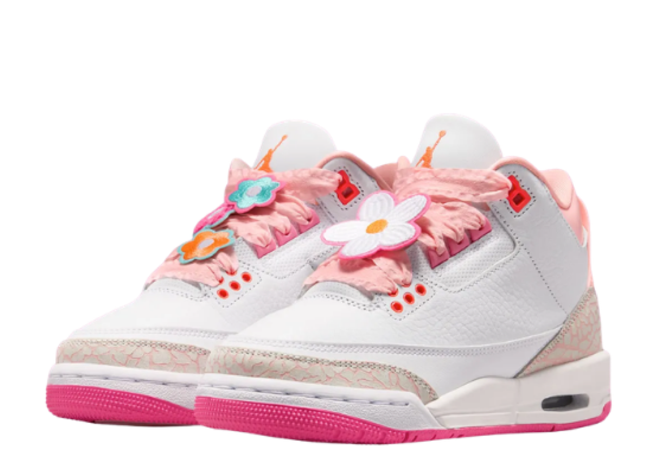 Air Jordan 3 Retro Spring Flowers (Grade School) - photo 2